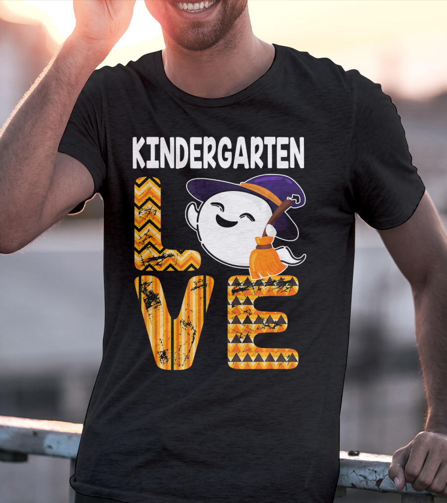 Kindergarten Love Cute Boo Ghost Halloween T-Shirt