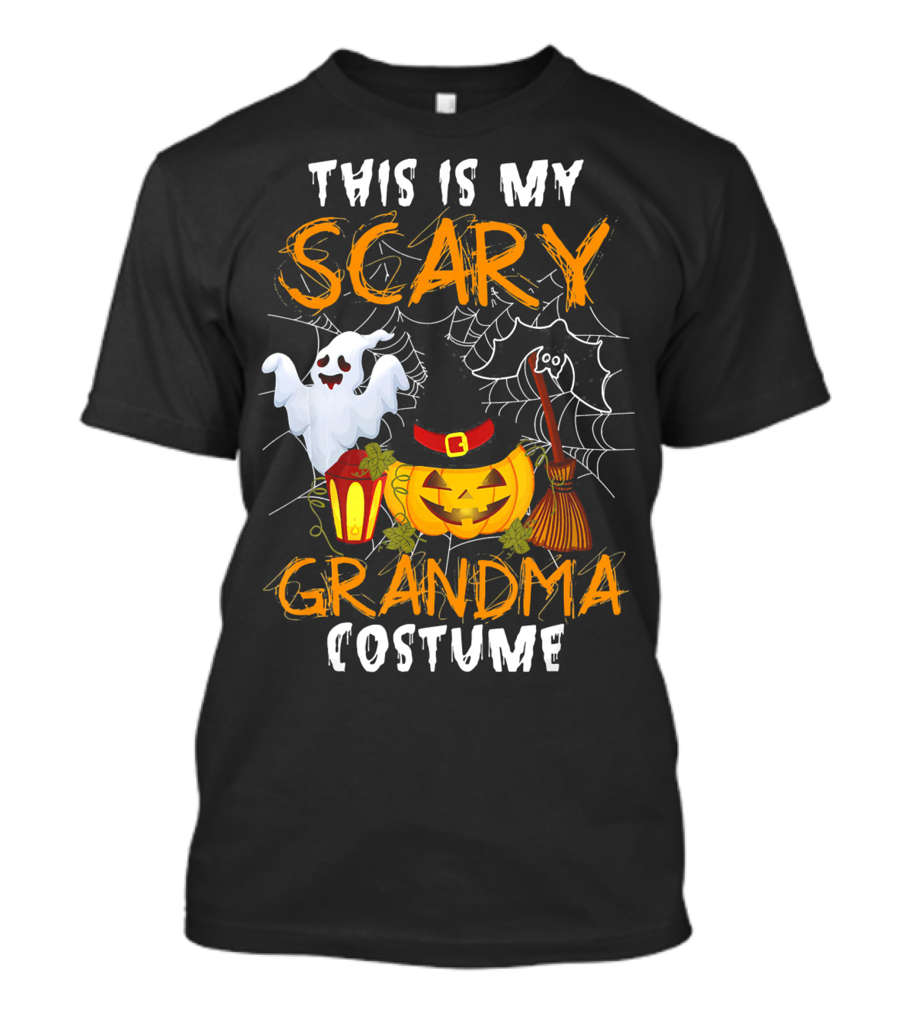 This Is My Scary Grandma Halloween Costume Ghost Pumpkin Spider Web T-Shirt