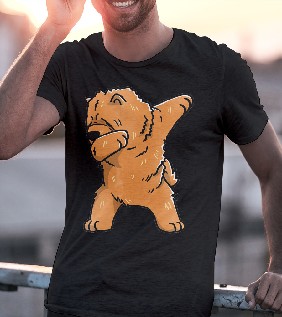 Chow Chow Dabbing Dog Cartoon T-Shirt