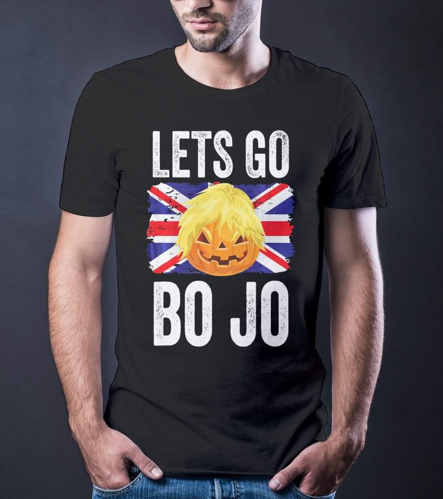 Lets Go Bo Jo Halloween Brexit Pumpkin Union Jack T-Shirt