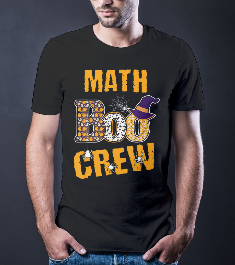 Math Boo Crew Halloween Teacher Pumpkins Spiders Hat T-Shirt
