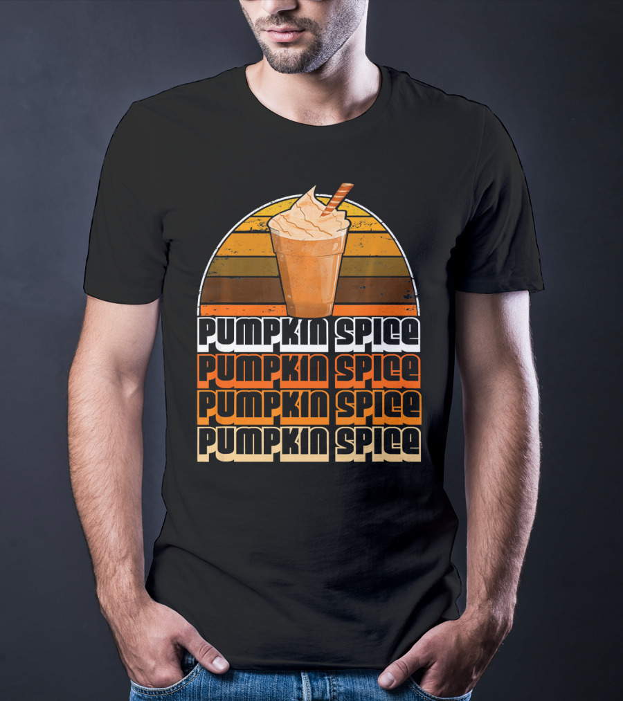 Vintage Pumpkin Spice Frappe Retro Pumpkin Spice Coffee T-Shirt