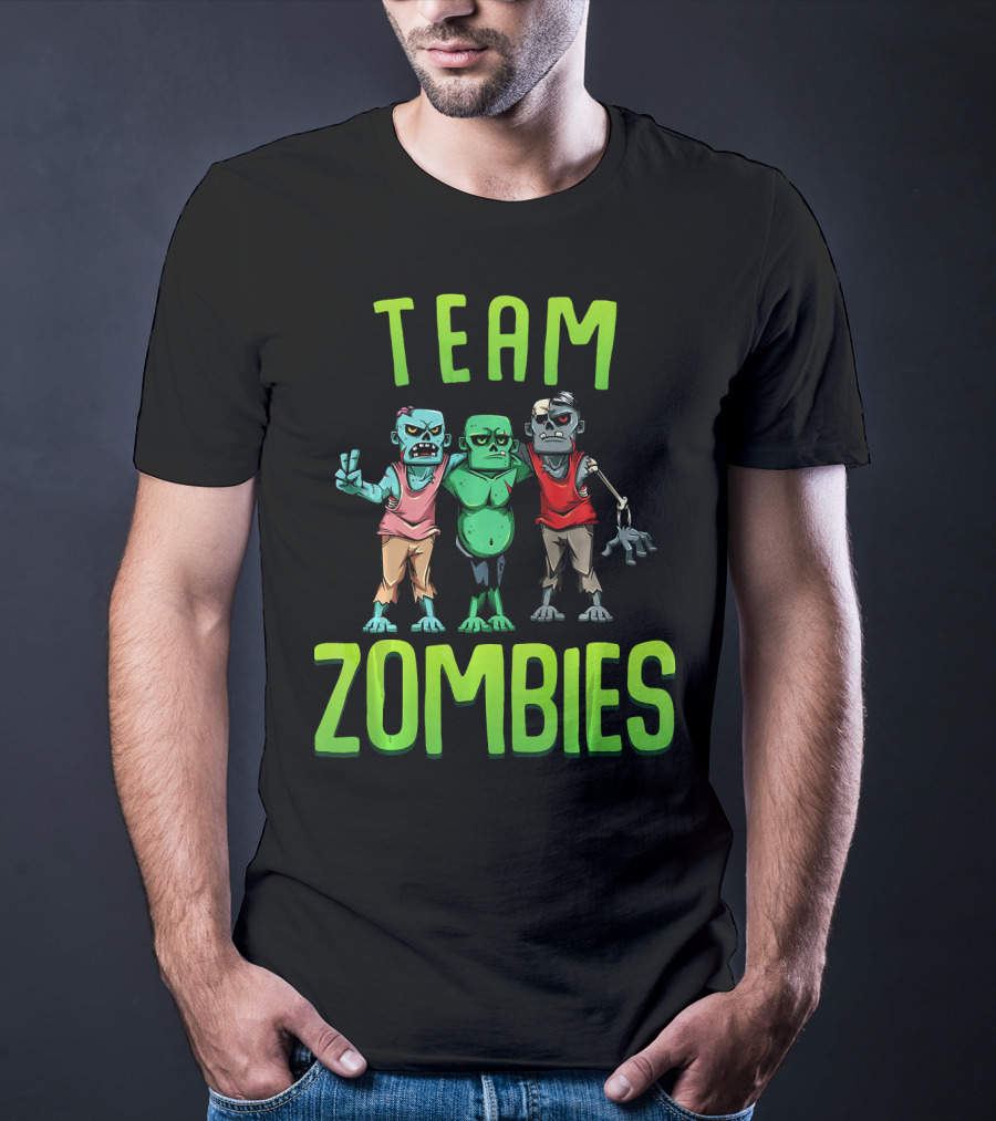 Team Zombies Matching Halloween Zombie Characters T-Shirt