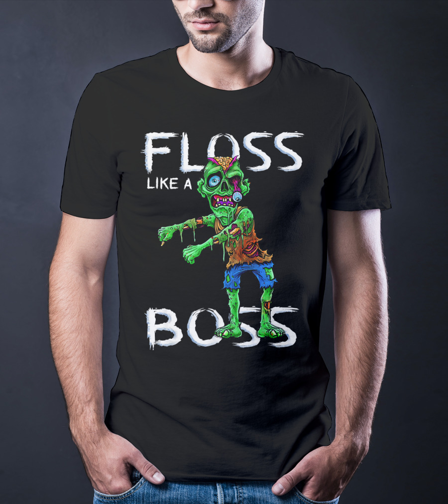 Floss Like A Boss Zombie Halloween T-Shirt