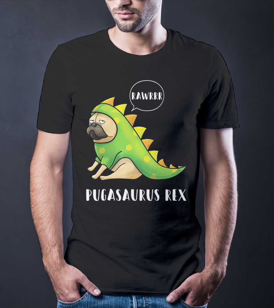 Halloween Pugasaurus Rex Rawrrr Pug T-Shirt