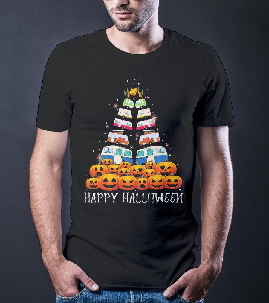 Happy Halloween Pumpkin Camper Fun T-Shirt