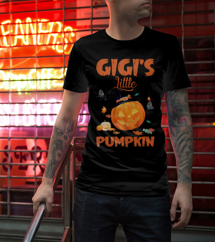 Gigi's Little Pumpkin Halloween Ghosts Candy Jack-O'-Lantern T-Shirt