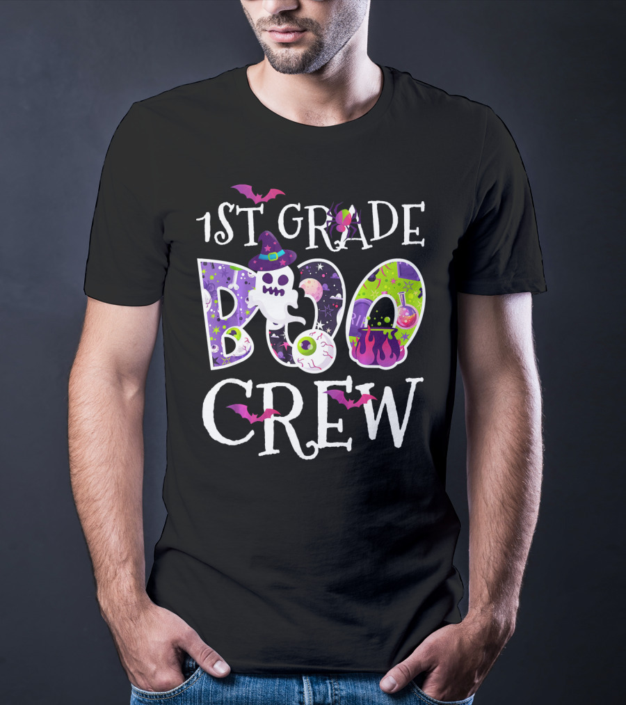 1st Grade Boo Crew Halloween Funny Costume T-Shirt
