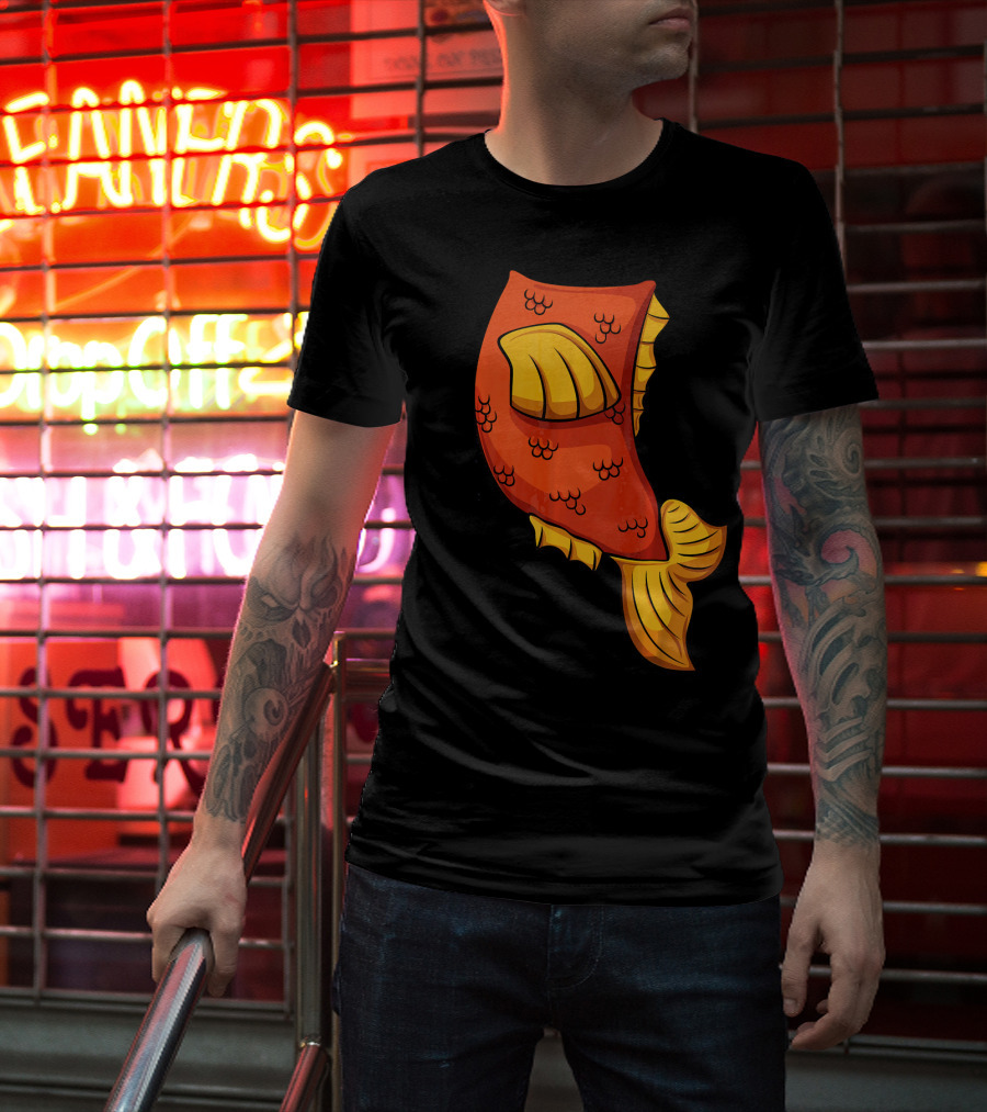 Fish Costume For Halloween Goldfish Tail T-Shirt