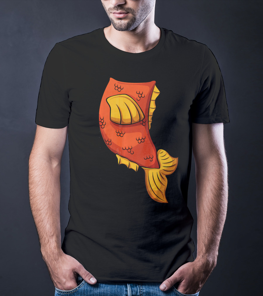 Fish Costume For Halloween Goldfish Tail T-Shirt