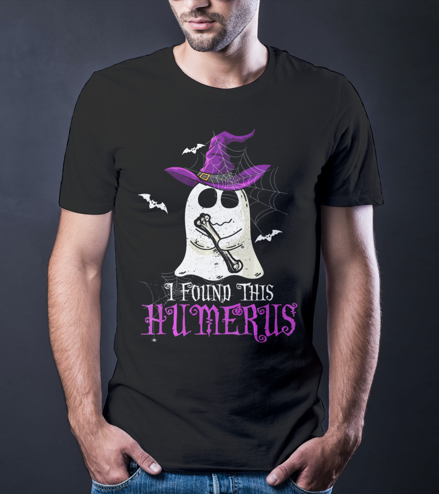 I Found This Humerus Funny Halloween Ghost Costume T-Shirt