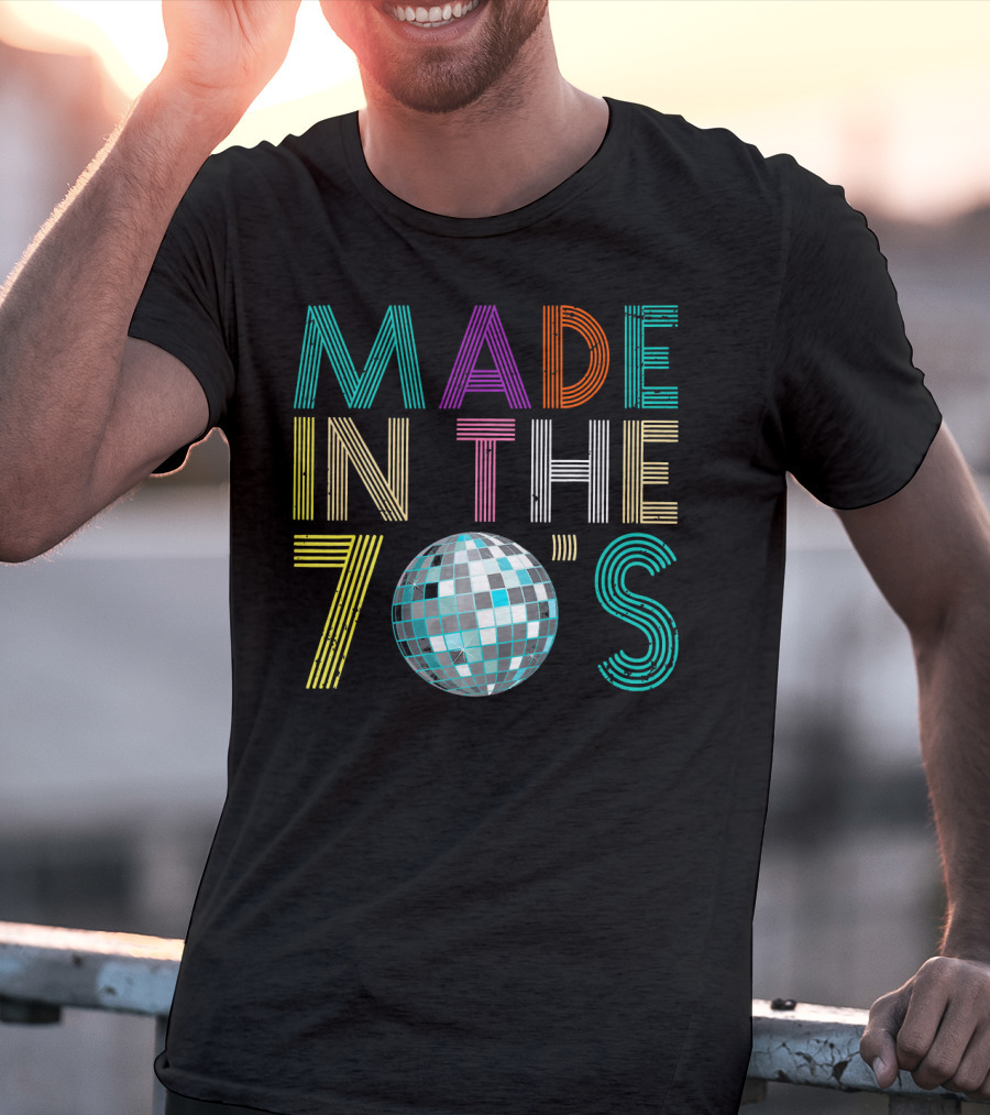 Made In The 70's Disco Ball Style Retro Costume T-Shirt
