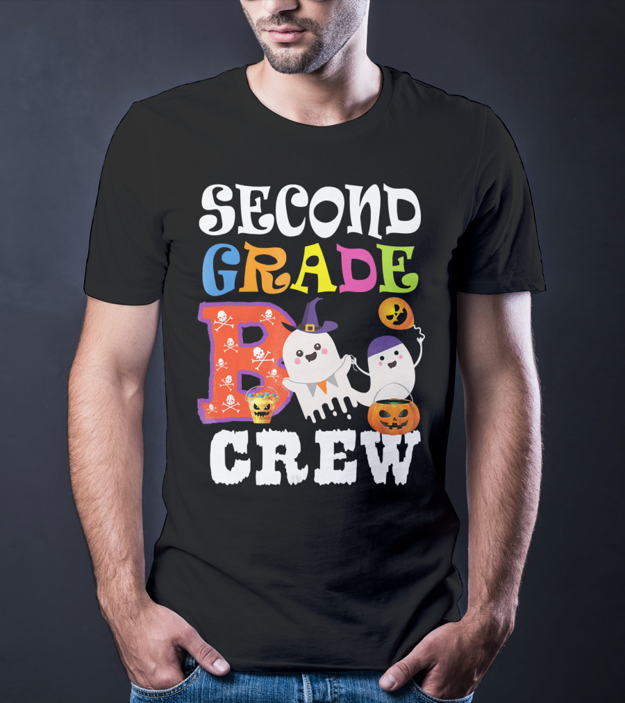 Halloween Second Grade Boo Crew Ghosts And Pumpkins T-Shirt