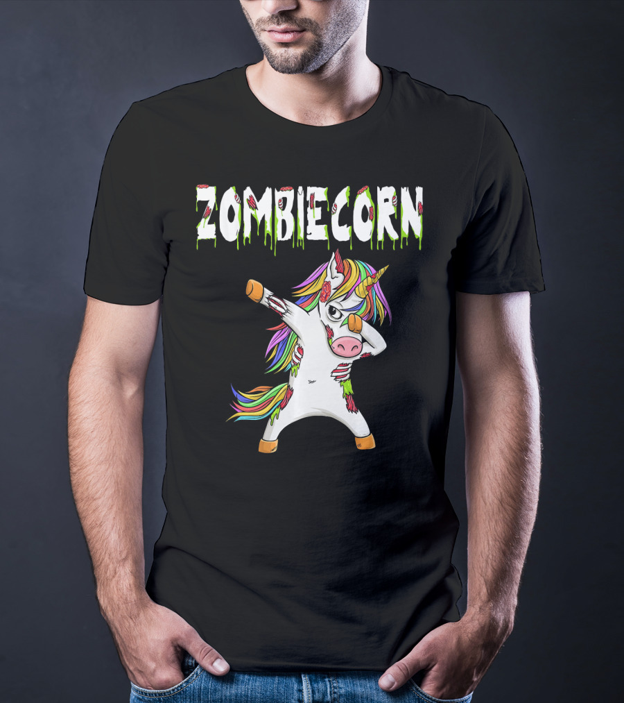 Zombiecorn Dabbing Zombie Unicorn T-Shirt