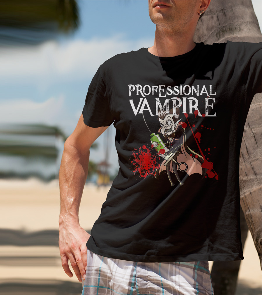 Professional Vampire Phlebotomist Joke Meme Vlad Drac T-Shirt