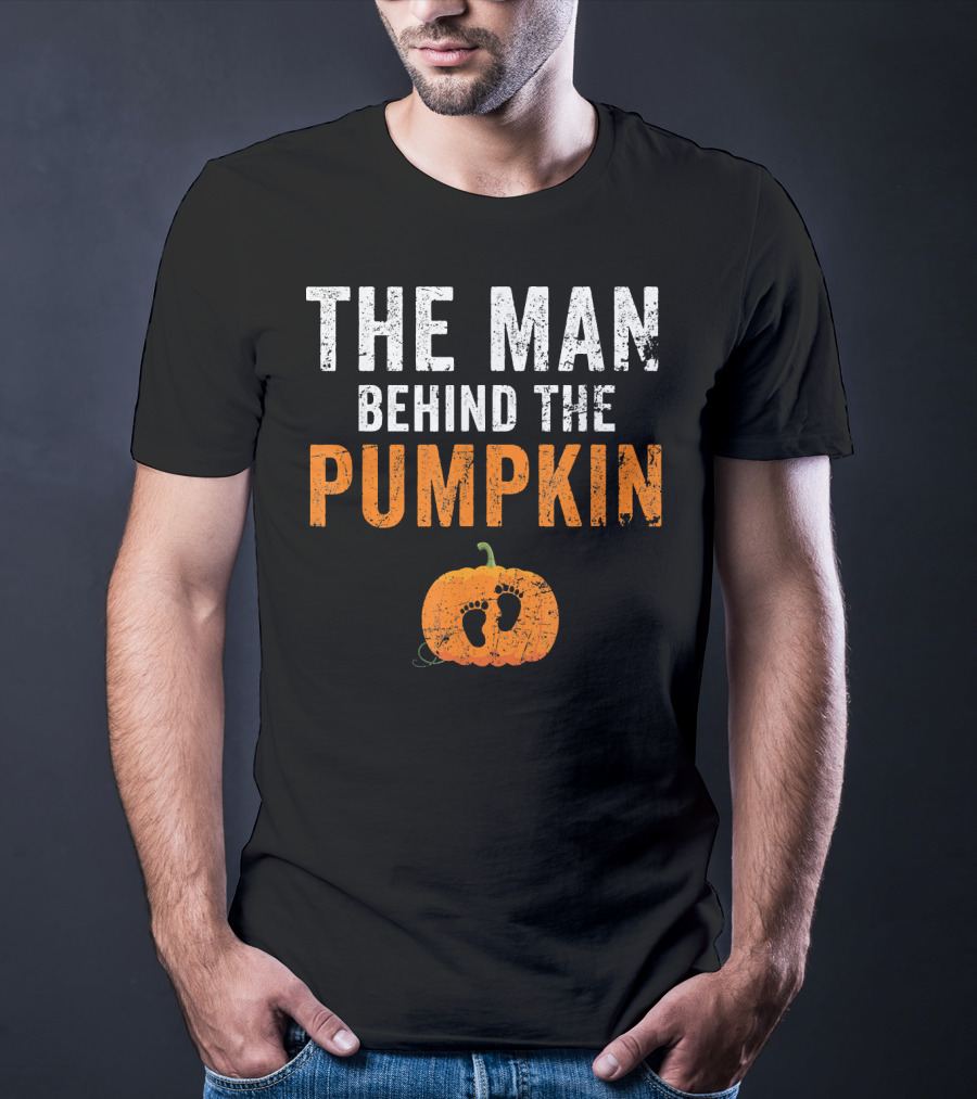 The Man Behind The Pumpkin Featuring Baby Footprints T-Shirt