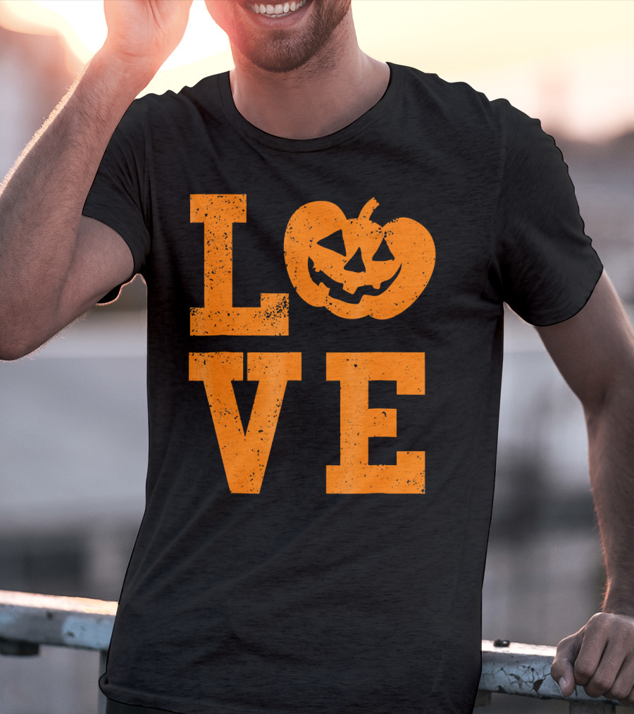 LOVE Halloween Funny Jack O Lantern T-Shirt