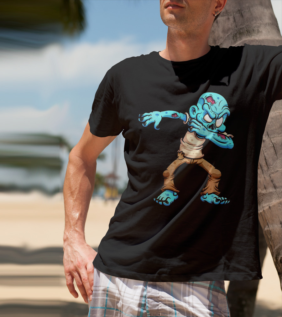Dabbing Zombie Halloween Dab Creature T-Shirt
