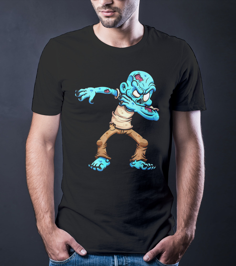 Dabbing Zombie Halloween Dab Creature T-Shirt