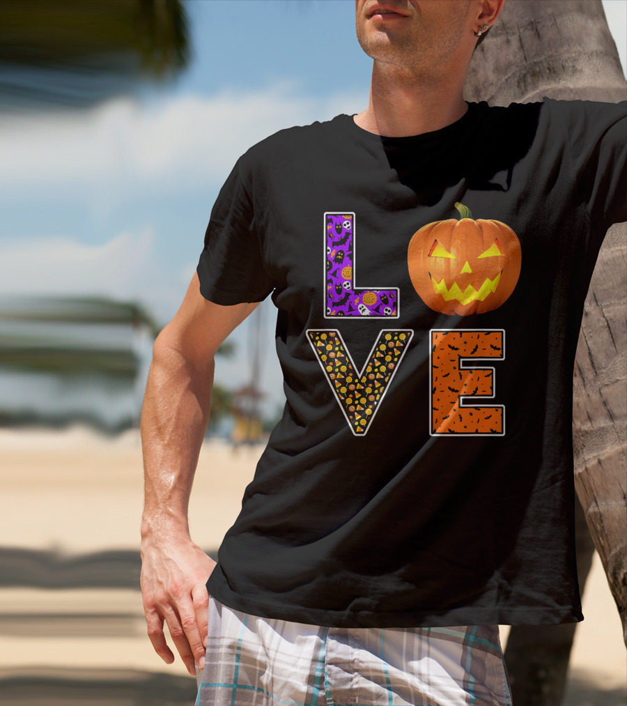 Halloween Trick Treat Love Pumpkin Pat T-Shirt