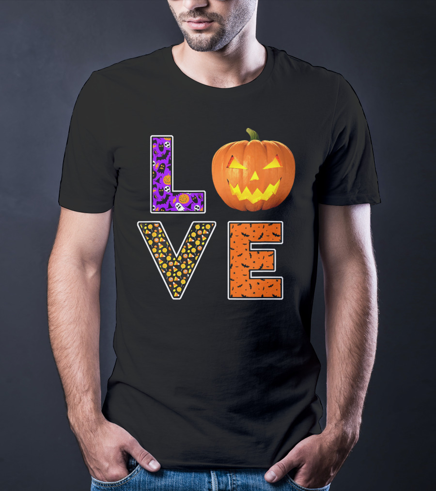 Halloween Trick Treat Love Pumpkin Pat T-Shirt