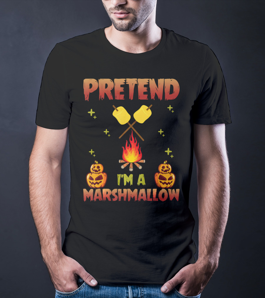 Pretend I'm A Marshmallow Halloween Campfire Jack-O'-Lanterns T-Shirt