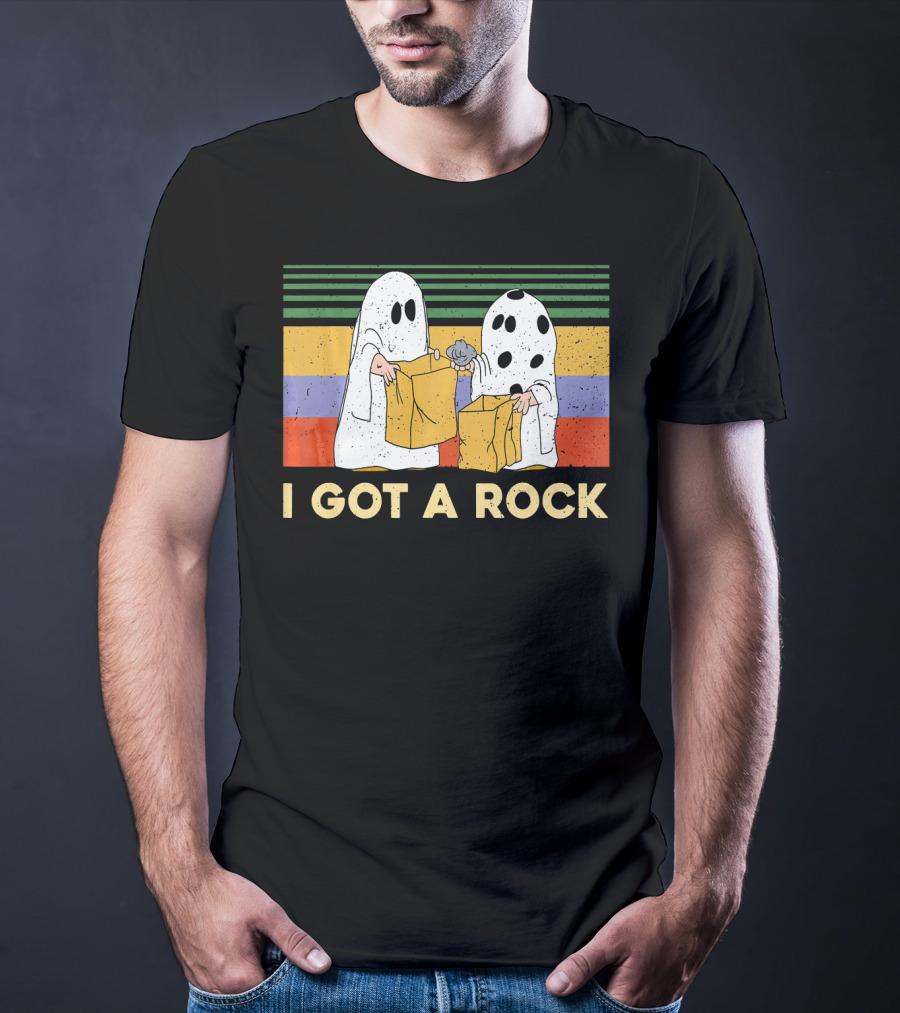 Ghost Halloween I Got A Rock Vintage T-Shirt
