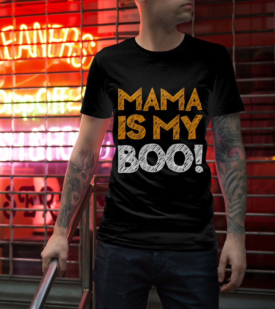 Mama Is My Boo Kids T-Shirt