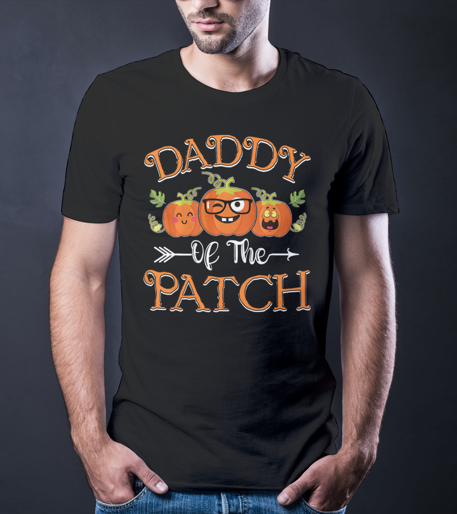 Daddy Of The Patch Pumpkin Cute Family Halloween T-Shirt