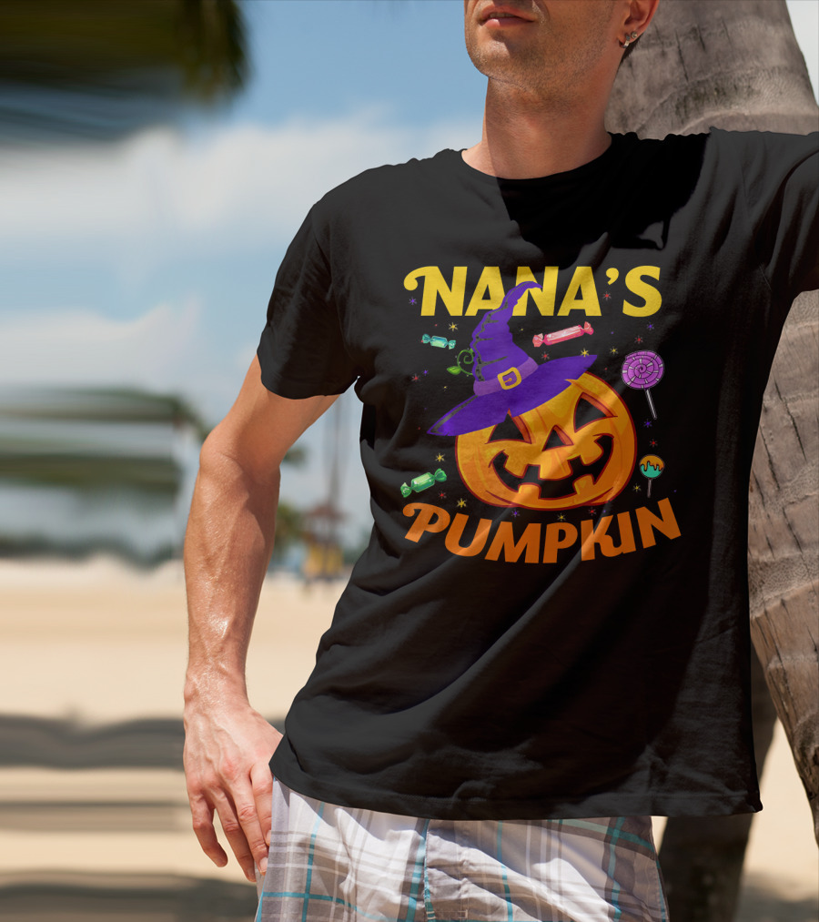 Nana's Pumpkin Halloween Candy For Toddlers T-Shirt