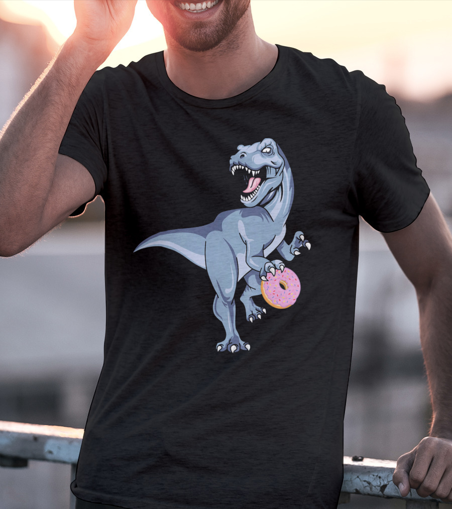 Dinosaur Donut Dino Doughnut Sprinkles T-Rex T-Shirt