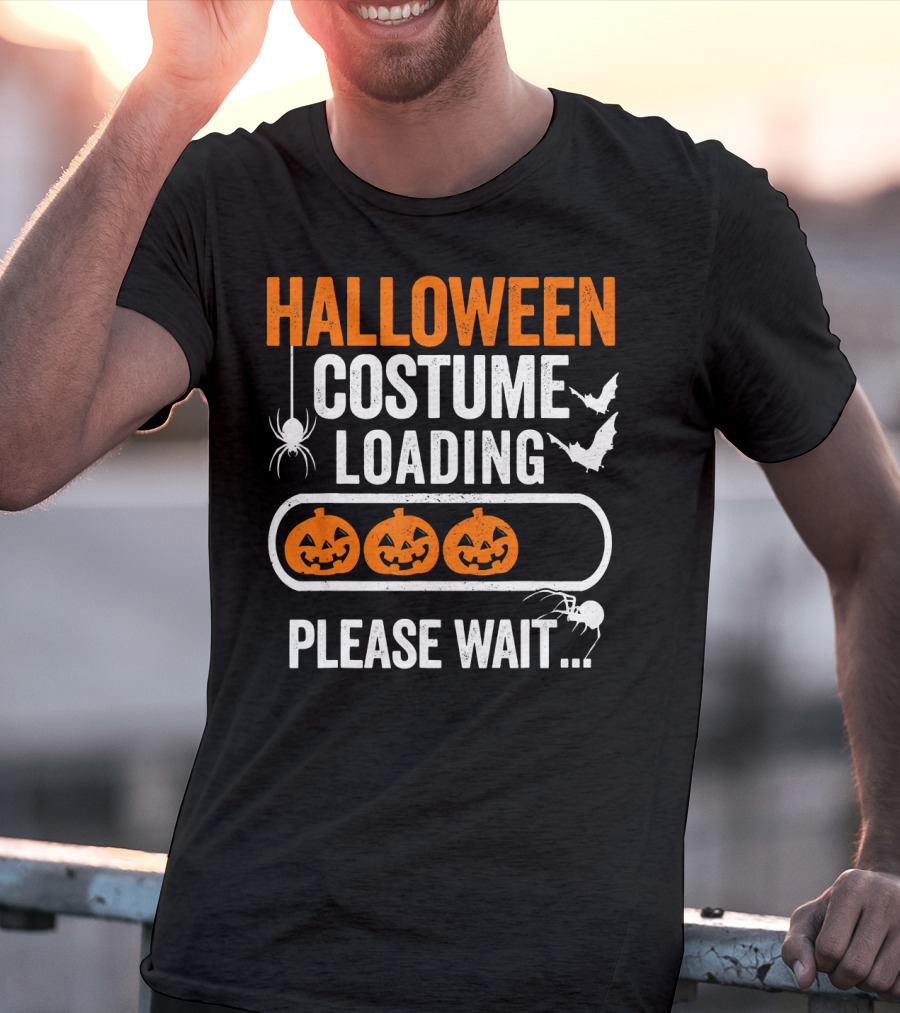 Halloween Costume Loading Please Wait Pumpkin Gamer T-Shirt