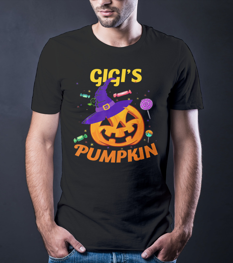 Gigi's Pumpkin Halloween Candy Witch Hat Toddler T-Shirt