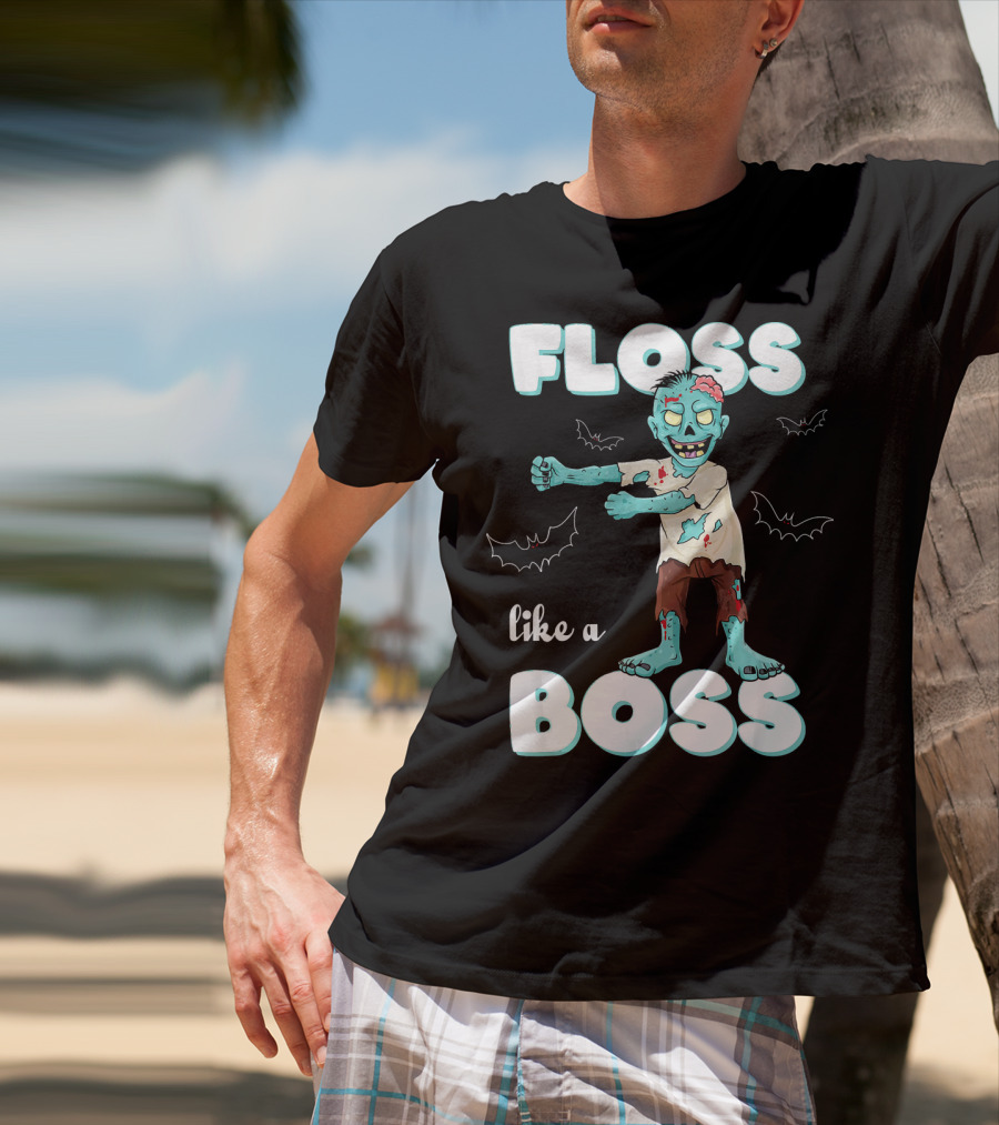 Floss Like A Boss Zombie Dancing With Bats T-Shirt