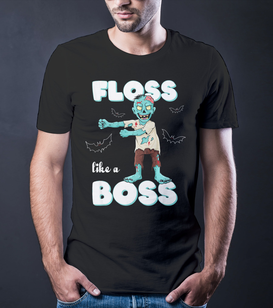 Floss Like A Boss Zombie Dancing With Bats T-Shirt