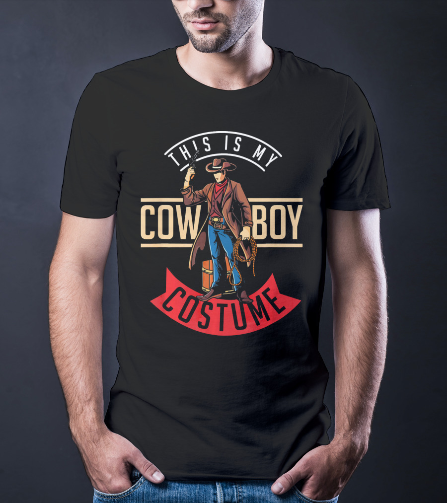 This Is My Cowboy Costume Halloween Western T-Shirt