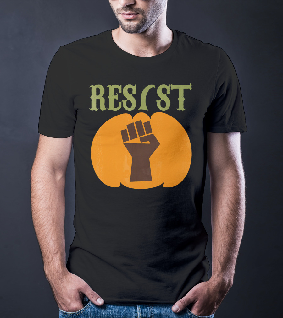 Resist Halloween Pumpkin Fist Political T-Shirt