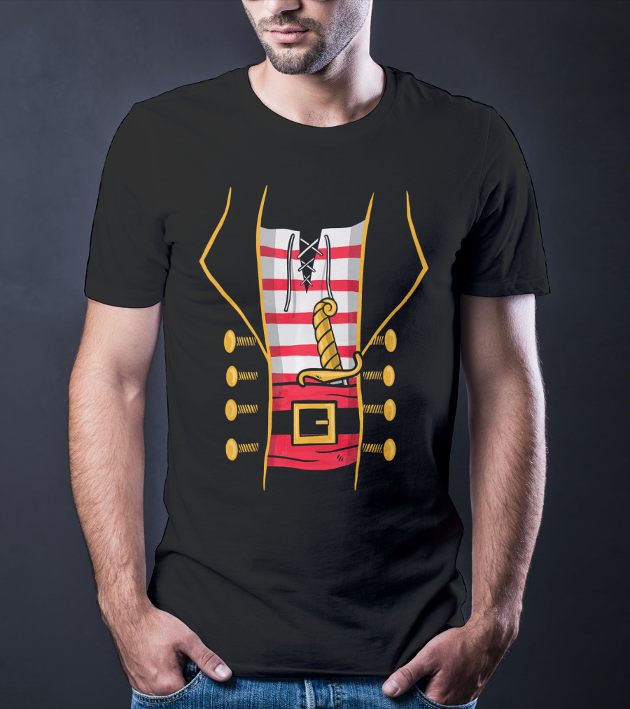 Buccaneer Corsair Jacket Sword Stripe Pirate T-Shirt