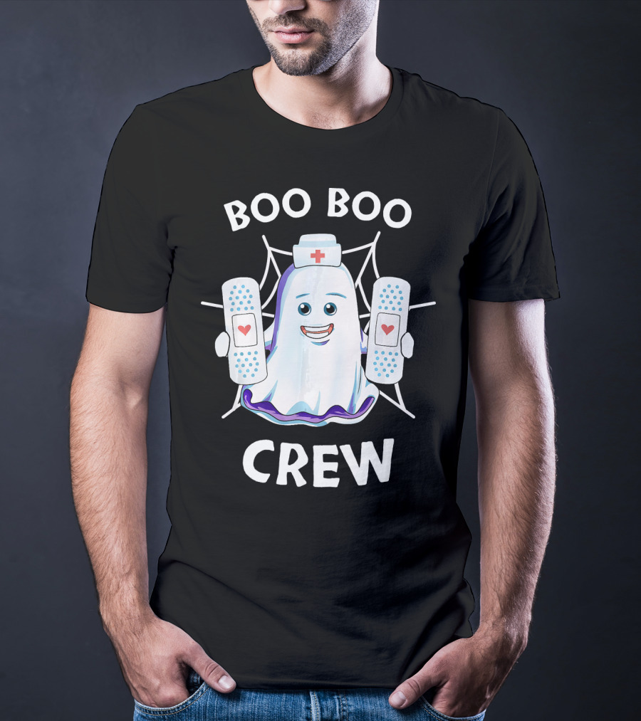 BOO BOO CREW Halloween Funny Nurse Costume T-Shirt