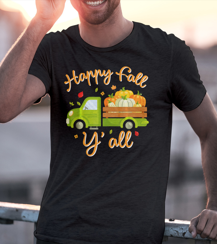 Happy Fall Y'all Pumpkin Truck Costume T-Shirt