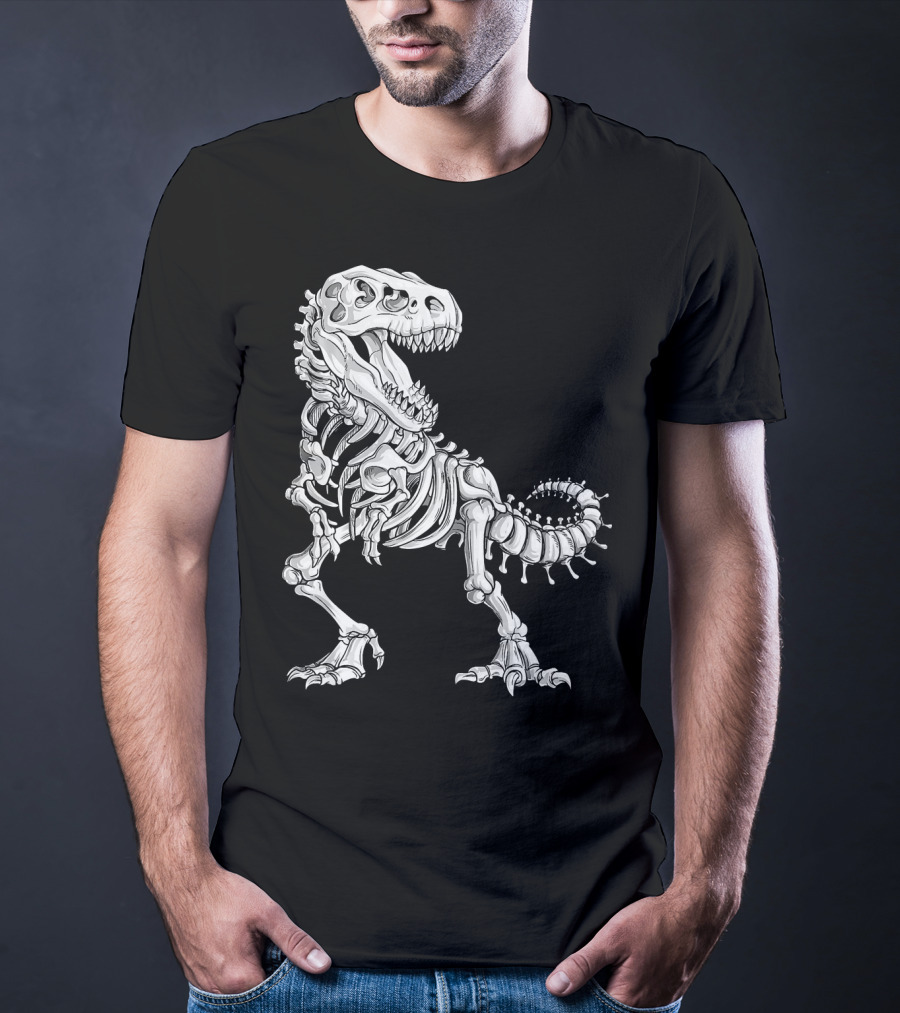 Halloween Dinosaur Skeleton T-Shirt