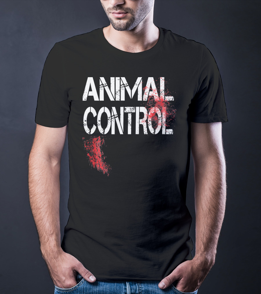 ANIMAL CONTROL Red Paint Splatter T-Shirt
