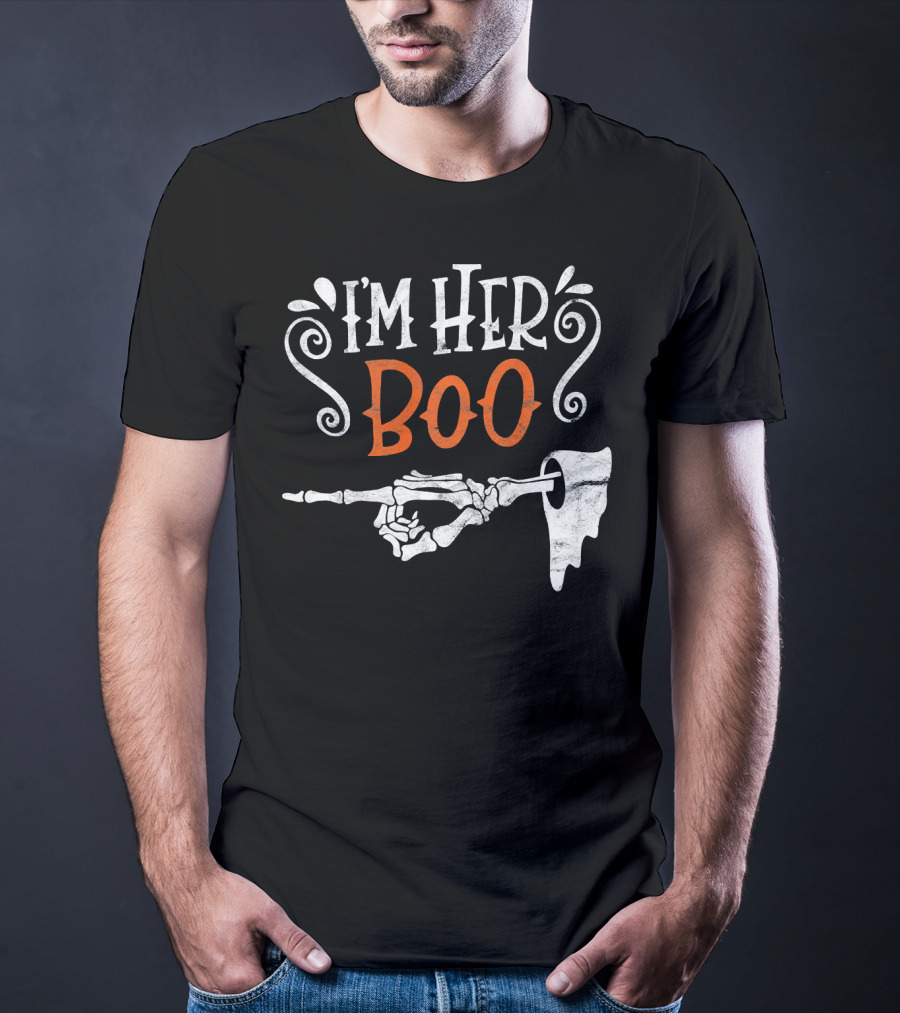 I'm Her Boo Halloween Skeleton Hand Ghost T-Shirt