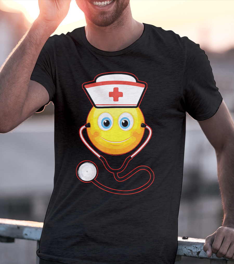 Smiley Nurse Stethoscope Halloween Girls T-Shirt