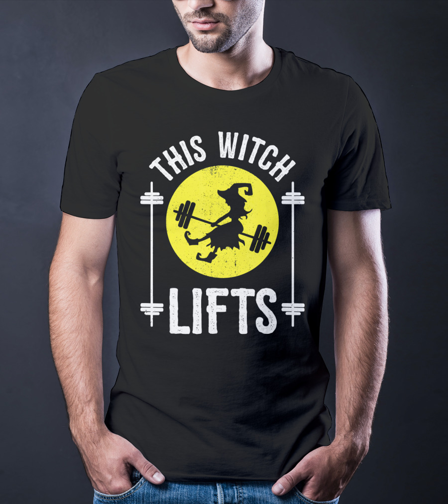This Witch Lifts Halloween Fitness Barbell T-Shirt