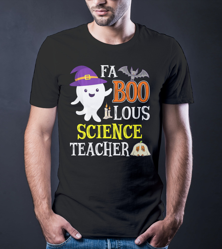 FaBOOlous Science Teacher Ghost Halloween T-Shirt