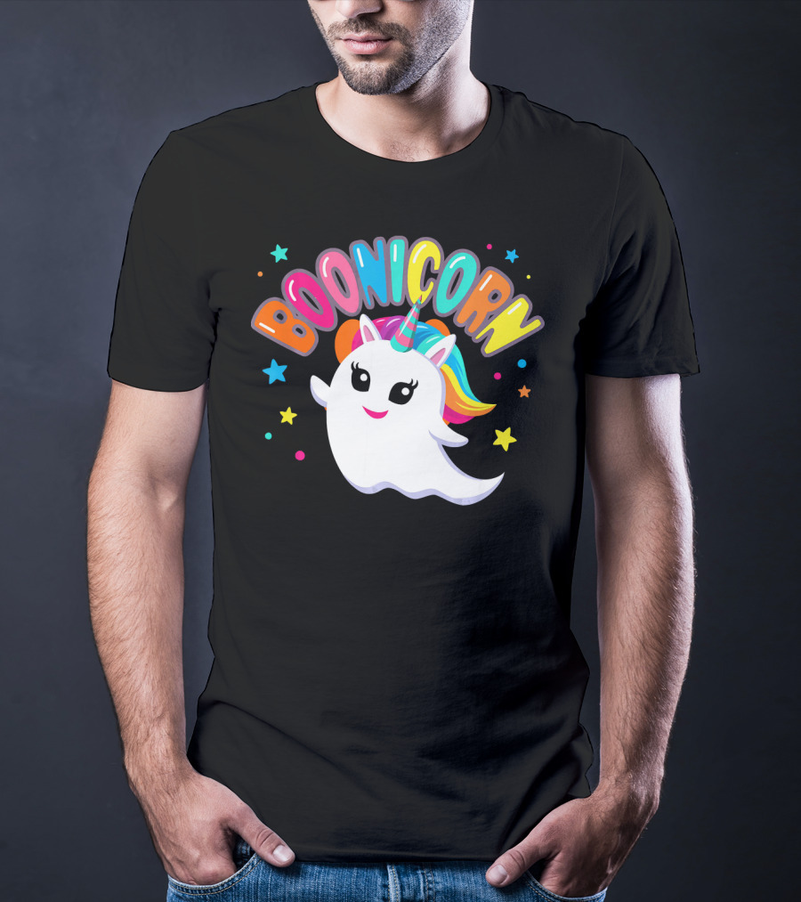 BOONICORN Unicorn Rainbow Stars T-Shirt