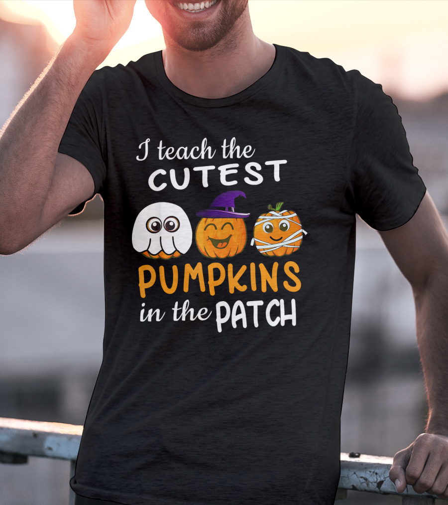 I Teach The Cutest Pumpkins In The Patch Ghost Witch Mummy T-Shirt