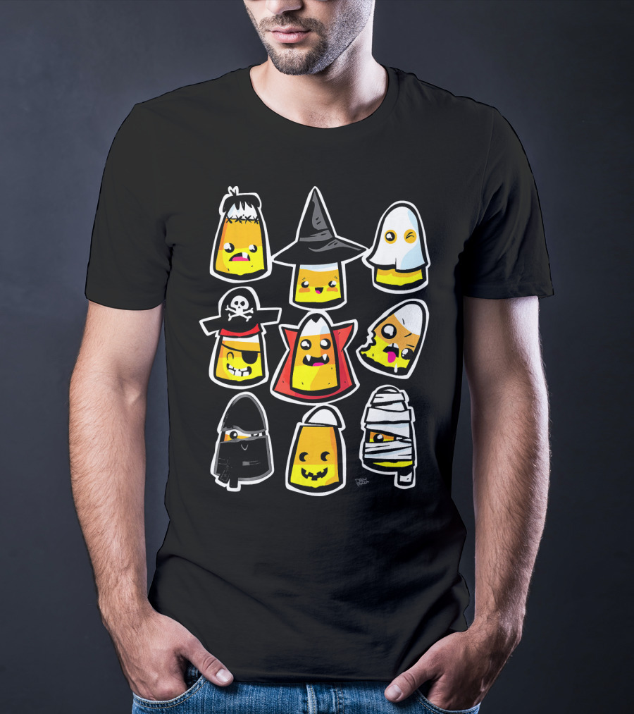 Halloween Holiday Candy Corn Kawaii Cute Costumes T-Shirt
