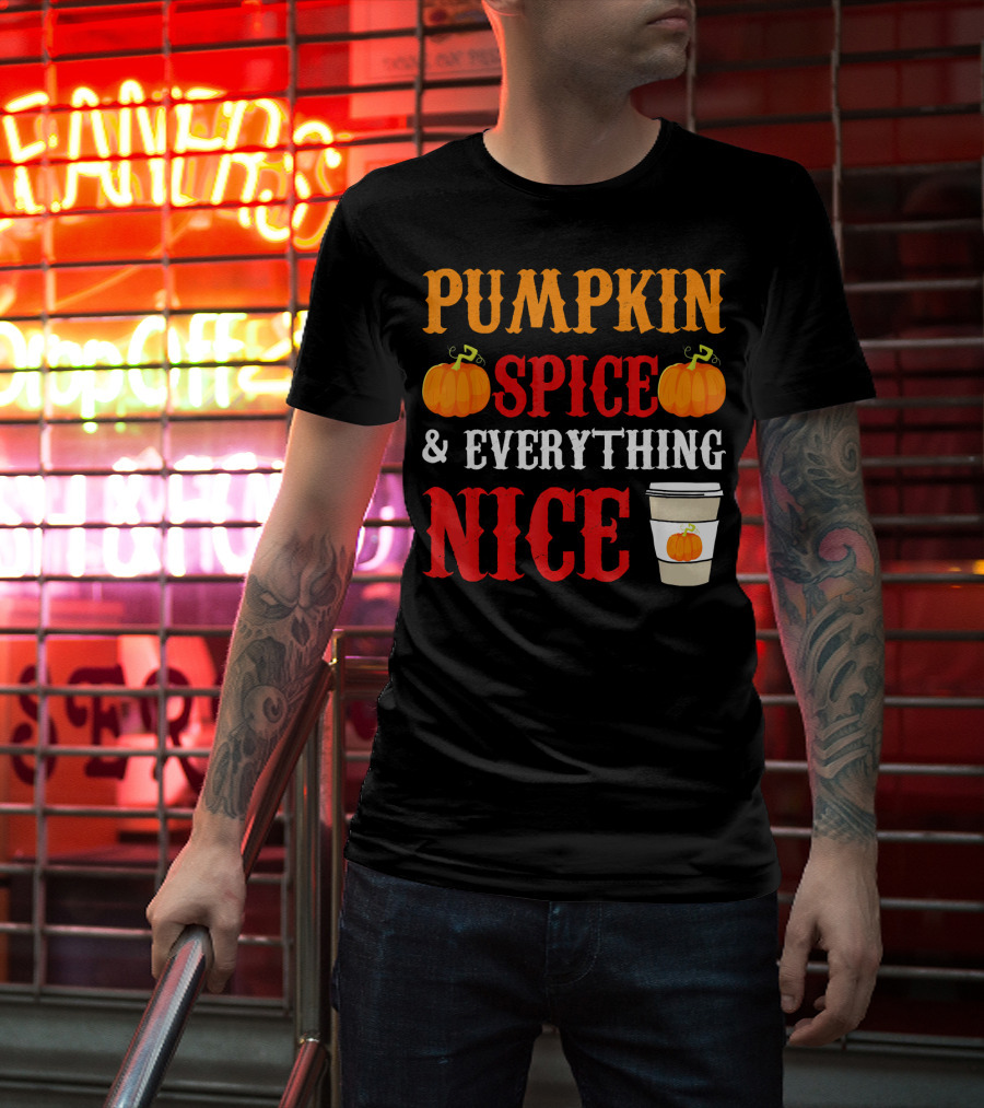 Pumpkin Spice And Everything Nice Coffee Halloween Costume T-Shirt